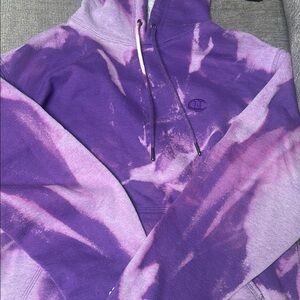 Champion Purple Tie-Dye Hoodie